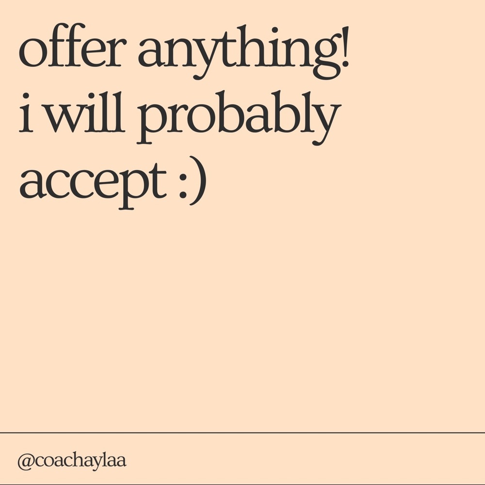 offer anything!